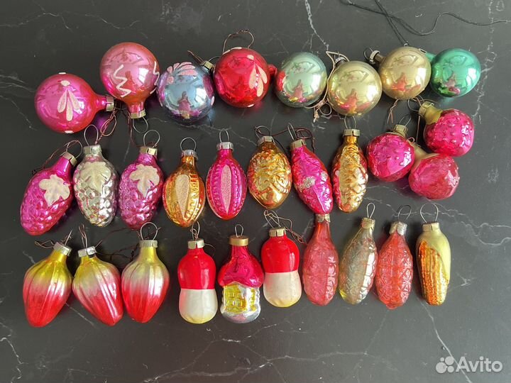 Елочные игрушки СССР мини, малютка