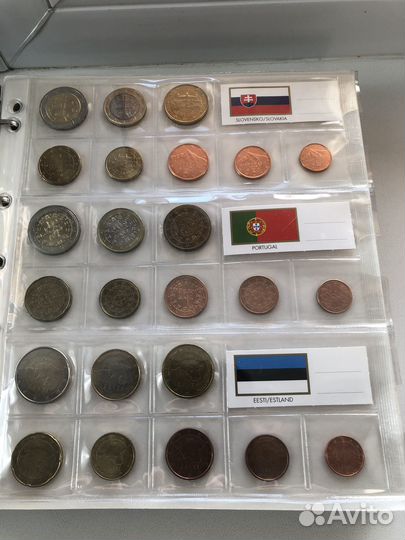 Наборы монет Сан-Марино,Ватикан + 19 стран