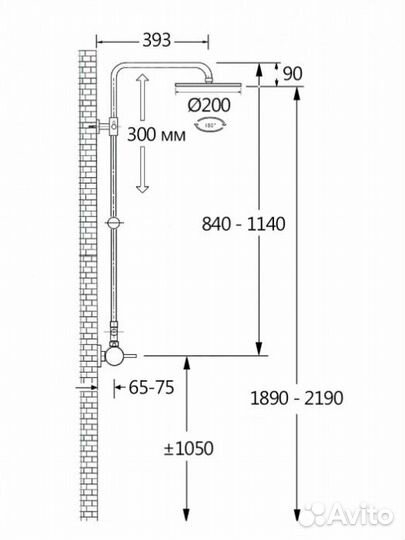 Душевая стойка aquame AQM8001MB