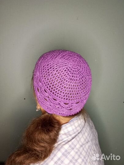 Шапка женская вязаная летняя