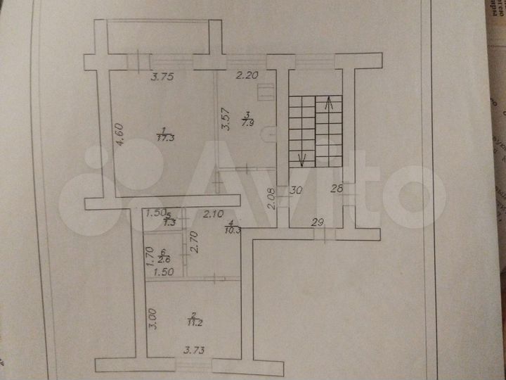 2-к. квартира, 50,6 м², 2/5 эт.