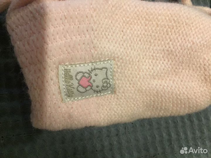 Варежки на веревочке хеллоу китти hello kitty