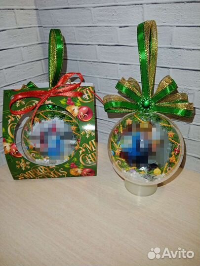 Фотошар. Новогодний подарок, игрушка на елку