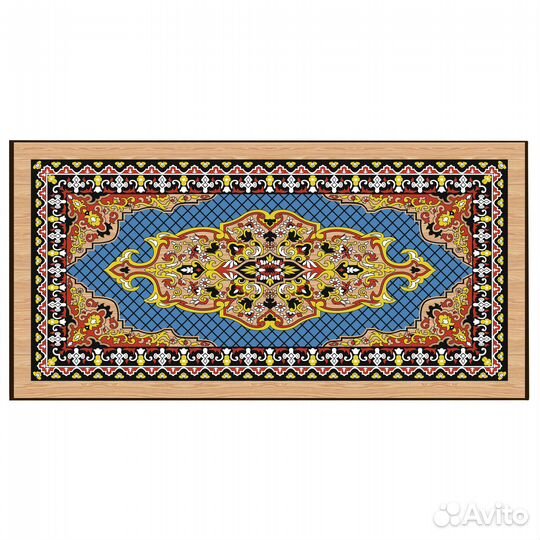 Нарды + Шашки Сирия Голубые большие (Россия, дерево, 60 см), Partida 62382