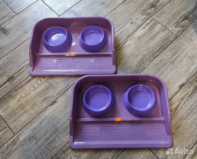 Двойная миска с лотком для собак и кошек