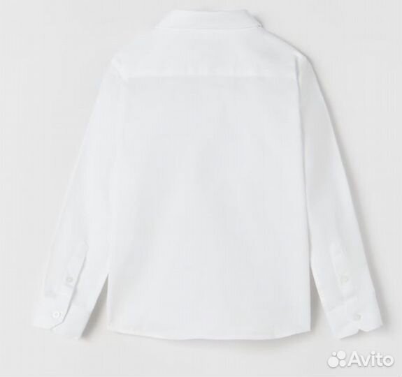 128,Новая белая рубашка для мальчика Zara