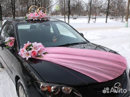 Свадебные украшения на машину