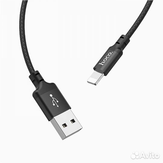 Кабель hoco X14 USB-Lightning 2A 1m, 2m