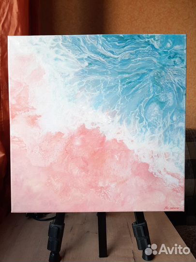 Картина на холсте с волнами 