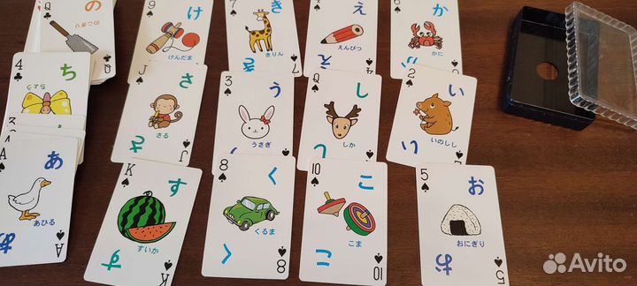 Хирагана, японский на игральных картах