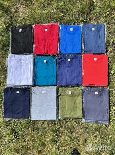 Однотонная футболка оптом