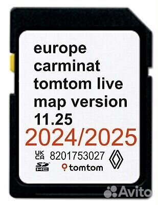 2024/25 Renault Carminat TomTom Live 11.25 SD Нави