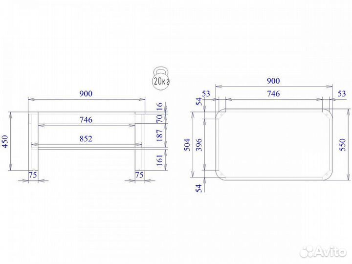 Стол журнальный Лацио Дуб галифакс белый/Фреско