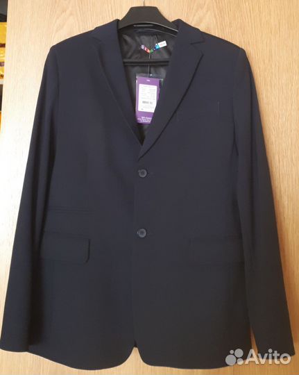 Пиджак для мальчика синий, р-р 158-80-72