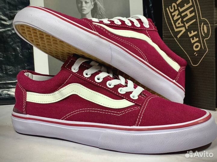 Кеды мужские vans красные