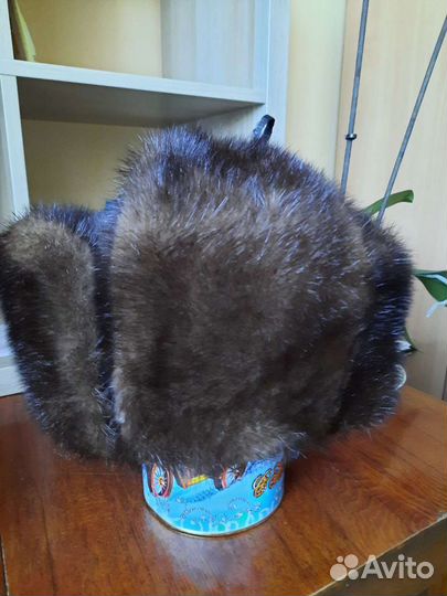 Норковая шапка мужская ушанка