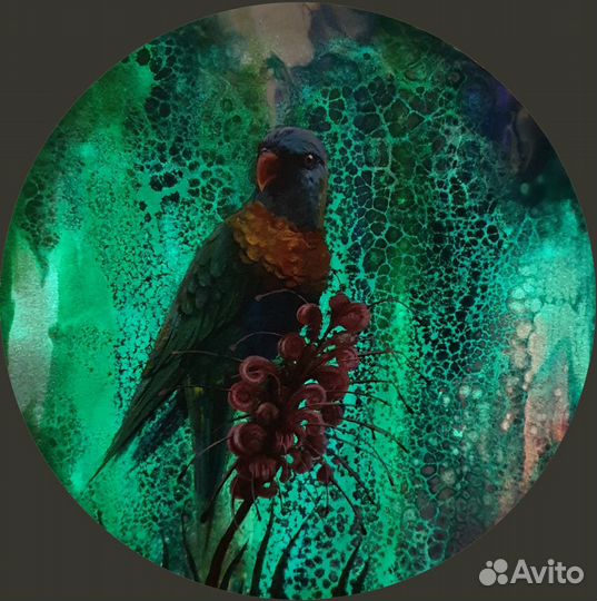 Картина светящаяся Попугай