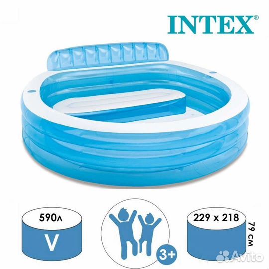 Надувной бассейн intex
