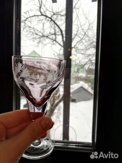 Рюмка марганцевое стекло СССР