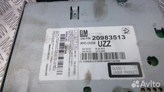 Магнитола opel astra J (EBG23I401)