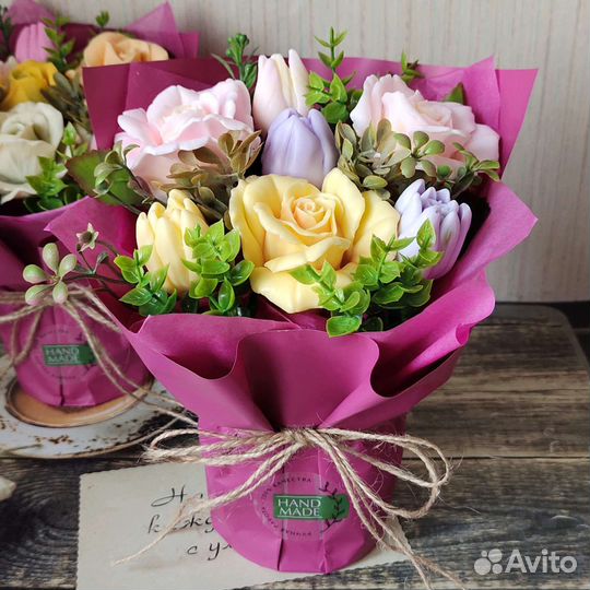 Букет из мыла,розы из мыла