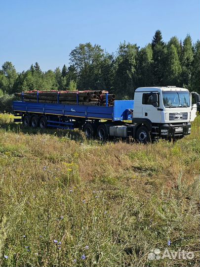Услуги длинномера, шаланды (бортовой полуприцеп)
