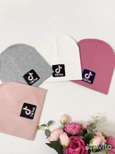 Новая трикотажная шапка для девочки 5-10 лет