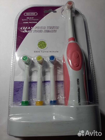 Зубная щетка злектрическая на батарейках