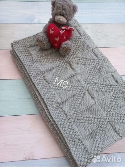 Плед детский вязаный ручная работа