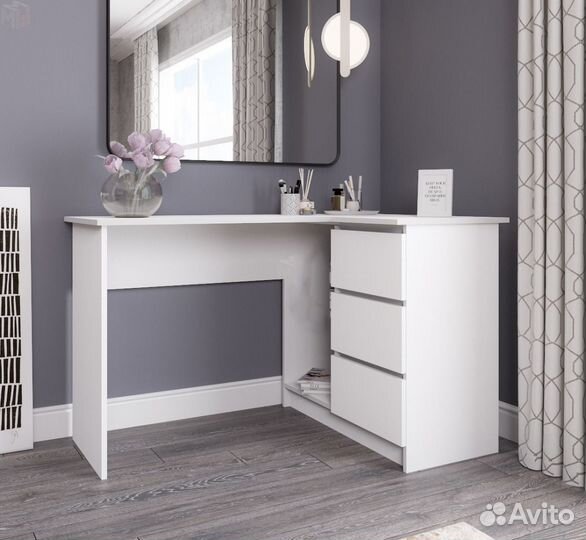 Стол Норд угловой белый