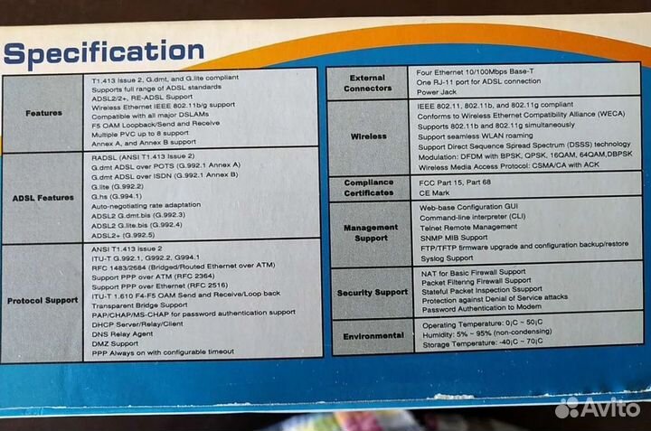 Adsl роутер Asus WL-AM604g