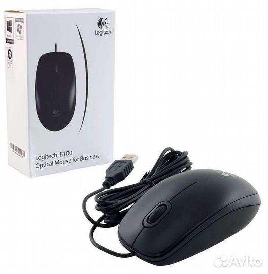 Мышь Logitech B100 (новая)
