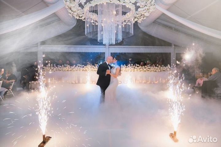 Холодные фонтаны, вертушки на свадьбу