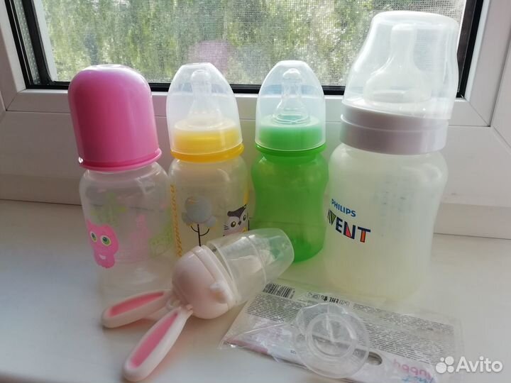 Бутылочки для кормления и ниблер