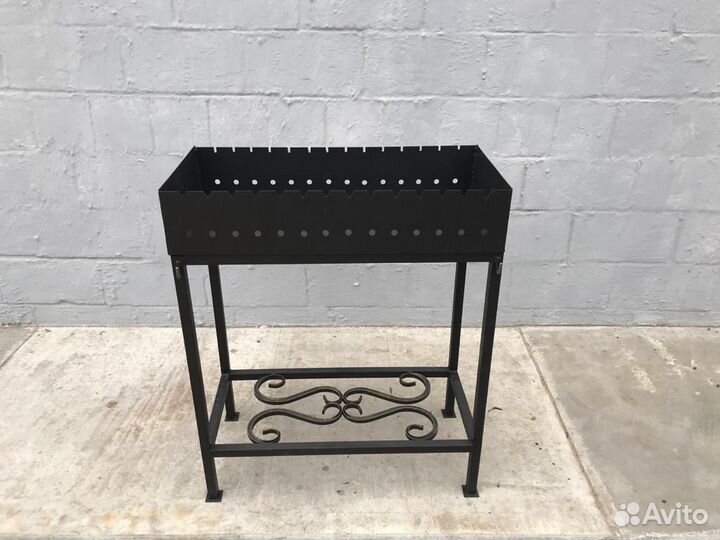 Мангал с дровницей, х/ковка из 4мм стали