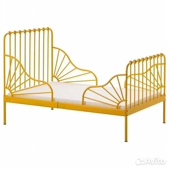 Кровать IKEA minnen желтая