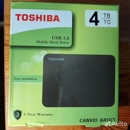 Внешний жесткий диск HDD Toshiba 4Tb Canvio Basics