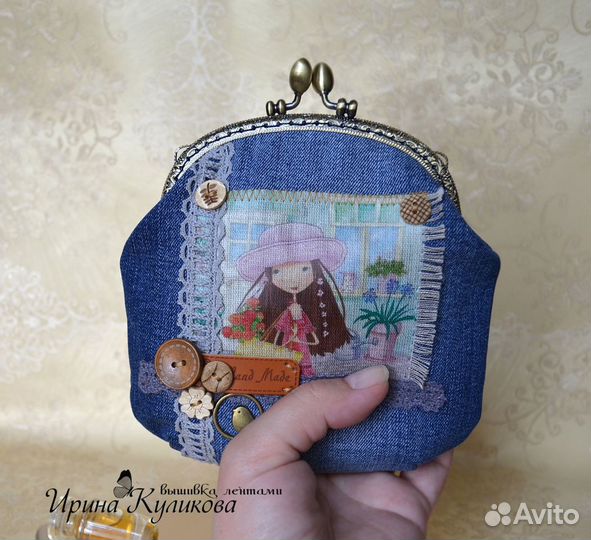 Косметичка джинсовая