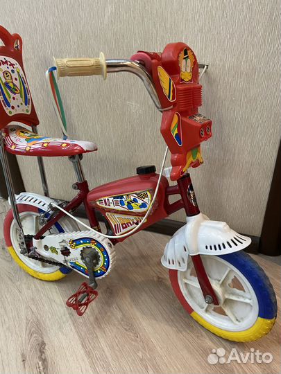 Детский велосипед с родительской ручкой, самокат