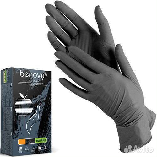 Плотные нитриловые перчатки