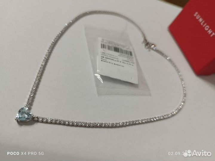 Колье серебро 925