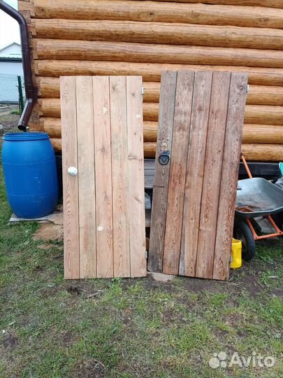 Двери деревянные дачные 170х69х4см