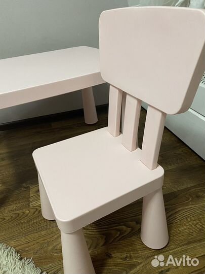Детский стол и стул IKEA маммут