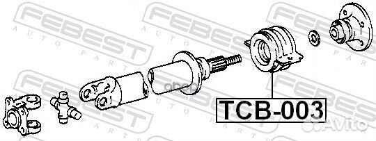 Подшипник подвесной карданного вала TCB003 Febest