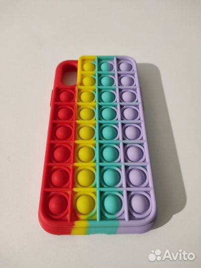 Чехол радужный на iPhone 10 поп-ит