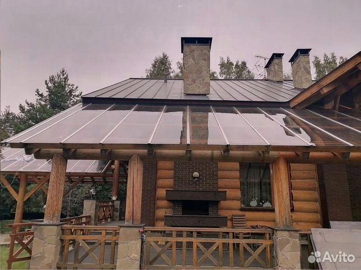 Монолитный поликарбонат 3мм1500х1800ммСерая Бронза