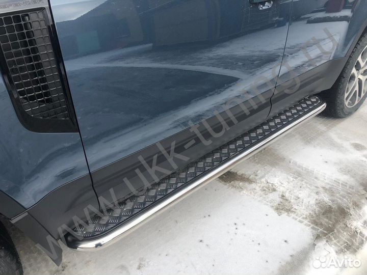 Land Rover Defender 2020 Пороги с накладным листом