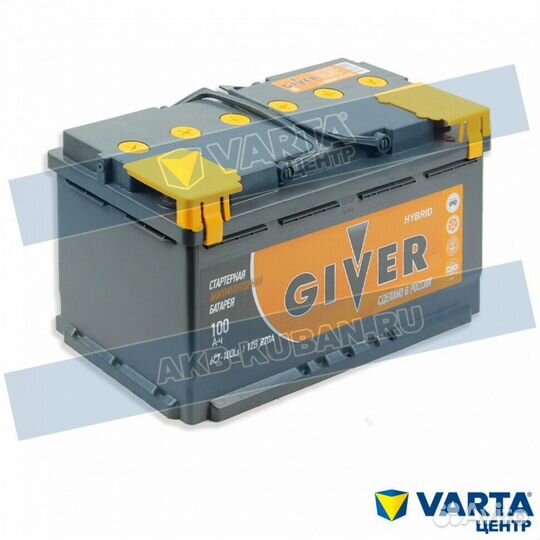 Автомобильный аккумулятор Giver 100 Ah
