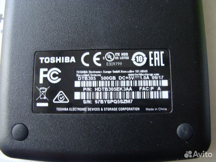 Внешний жесткий диск toshiba 500Gb