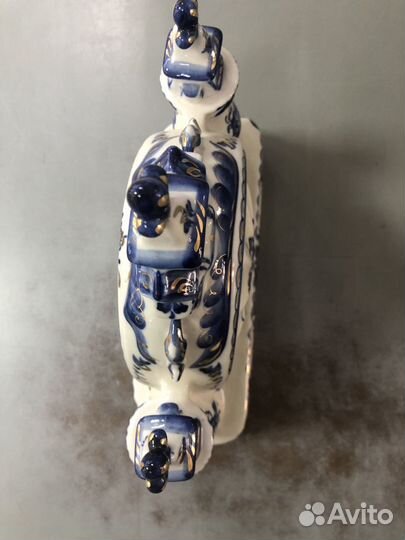 Настольные часы Гжель «Городок»